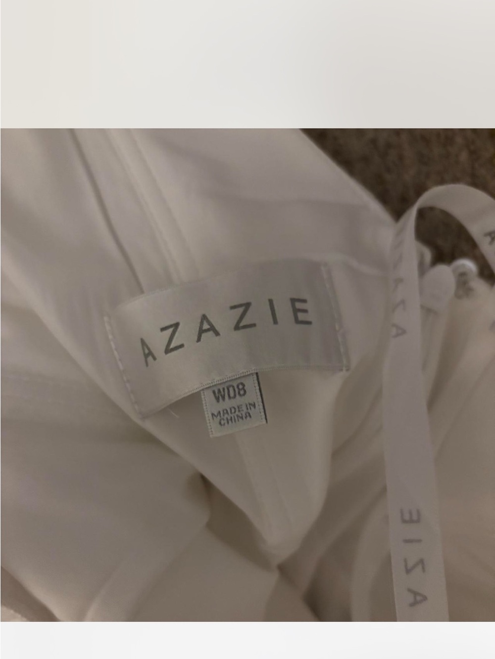 Azazie White Sheer Overlay Dress